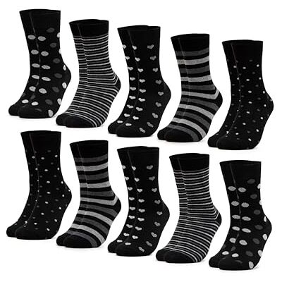 Occulto CHAUSSETTES POUR FEMMES (10 PAIRES) multicolores en COTON recyclé, CHAUSSETTES POUR FEMMES avec de jolies rayures et motifs - Publicité Occulto CHAUSSETTES POUR FEMMES (10 PAIRES) multicolores en COTON recyclé, CHAUSSETTES POUR FEMMES avec de jolies rayures et motifs - Publicité