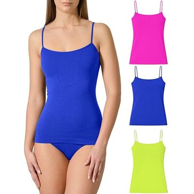 Risalti Débardeur Femme Microfibre Épaule Étroite 3 pièces Débardeur Femme Élégant, Plus Doux Que Le Coton, Caraco Femme sans Couture, Sous-Vêtements Made in Italy - Publicité Risalti Débardeur Femme Microfibre Épaule Étroite 3 pièces Débardeur Femme Élégant, Plus Doux Que Le Coton, Caraco Femme sans Couture, Sous-Vêtements Made in Italy - Publicité