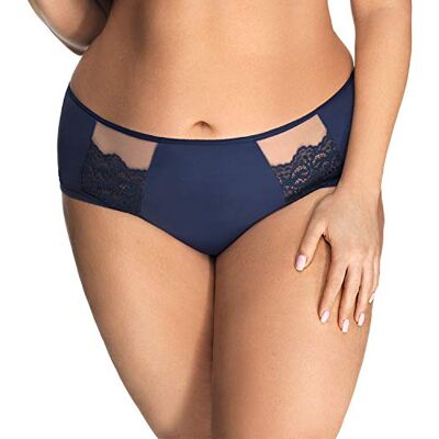 Gorsenia Femmes Slip Souple Dentelle Luisse, Bleu Marine,3XL - Publicité Gorsenia Femmes Slip Souple Dentelle Luisse, Bleu Marine,3XL - Publicité