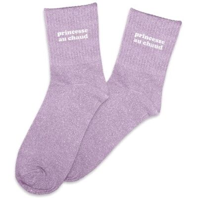 STC Chaussettes Paillettes Princesse au Chaud Violette Taille 36-42 - Publicité STC Chaussettes Paillettes Princesse au Chaud Violette Taille 36-42 - Publicité