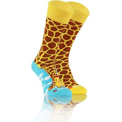 sesto senso Chaussette Fantaisie Drole en Coton Homme Femme Rigolotes Folles Socquette Colorées à Motifs Animaux Tâche 39-42 Girafe - Publicité sesto senso Chaussette Fantaisie Drole en Coton Homme Femme Rigolotes Folles Socquette Colorées à Motifs Animaux Tâche 39-42 Girafe - Publicité
