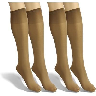 sesto senso Chaussettes Montantes Genoux Femme 40 DEN Mi-Bas 2 Paires - Publicité sesto senso Chaussettes Montantes Genoux Femme 40 DEN Mi-Bas 2 Paires - Publicité