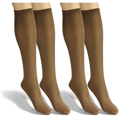 sesto senso Chaussettes Montantes Genoux Femme 40 DEN Mi-Bas 2 Paires - Publicité sesto senso Chaussettes Montantes Genoux Femme 40 DEN Mi-Bas 2 Paires - Publicité