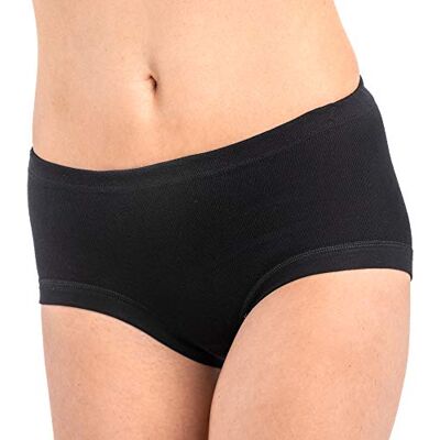 HERMKO Lot de 3 slips taille femme 100 % coton bio avec cordon de serrage et bas de jambe élastique 9114001 - Publicité HERMKO Lot de 3 slips taille femme 100 % coton bio avec cordon de serrage et bas de jambe élastique 9114001 - Publicité