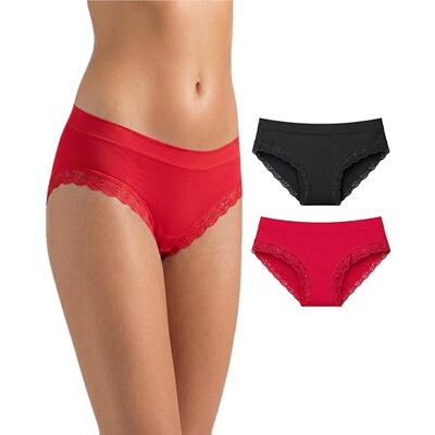 Risalti Culotte Dentelle Femme Microfibre Seamless Pcs2 – Slip Femme sans Couture et Etiquettes, Culottes et Slips Douce, Élastique et Respirante Plus Confortable Que Le Coton Made in Italy - Publicité Risalti Culotte Dentelle Femme Microfibre Seamless Pcs2 – Slip Femme sans Couture et Etiquettes, Culottes et Slips Douce, Élastique et Respirante Plus Confortable Que Le Coton Made in Italy - Publicité