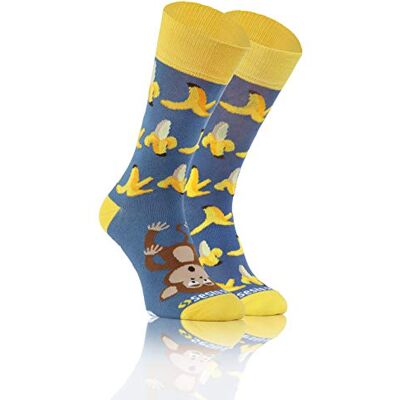 sesto senso Chaussette Fantaisie Drole en Coton Homme Femme Rigolotes Folles Socquette Colorées à Motifs Banane Fruit Singe Animaux 35-38 Banana & Monkey - Publicité sesto senso Chaussette Fantaisie Drole en Coton Homme Femme Rigolotes Folles Socquette Colorées à Motifs Banane Fruit Singe Animaux 35-38 Banana & Monkey - Publicité