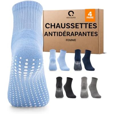 Occulto chaussettes antidérapantes femmes 80% coton 2-4 Paires (modèle: ) - Publicité Occulto chaussettes antidérapantes femmes 80% coton 2-4 Paires (modèle: ) - Publicité