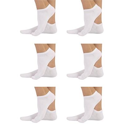 CALZITALY Lot de 6 Paires Protège Pied Unisexe Socquette en Coton Homme Et Femme Chaussettes Sport Blanc, Noir 35/38 39/42 43/46 Fabriqué en Italie (Blanc, 39/42) - Publicité CALZITALY Lot de 6 Paires Protège Pied Unisexe Socquette en Coton Homme Et Femme Chaussettes Sport Blanc, Noir 35/38 39/42 43/46 Fabriqué en Italie (Blanc, 39/42) - Publicité