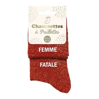 STC Chaussettes paillettes duo femme fatale - Publicité STC Chaussettes paillettes duo femme fatale - Publicité