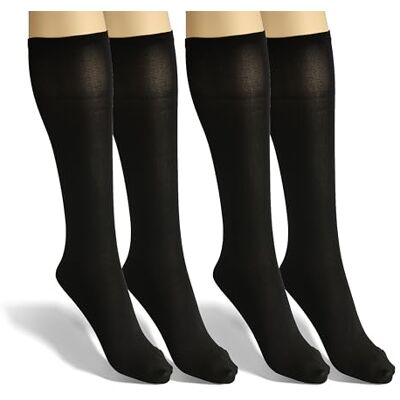 sesto senso Chaussettes Montantes Genoux Femme 40 DEN Mi-Bas 2 Paires - Publicité sesto senso Chaussettes Montantes Genoux Femme 40 DEN Mi-Bas 2 Paires - Publicité