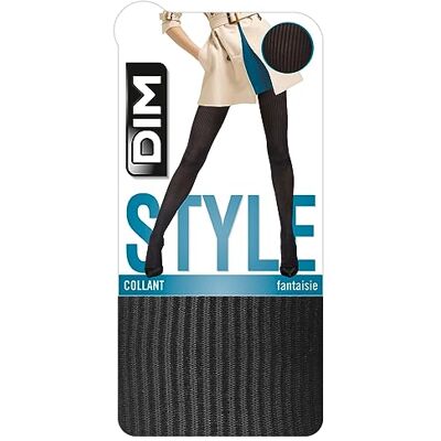 DIM. Collant Femme Style Fantaisie Le Côtelé 50D x1, Noir, S-M - Publicité DIM. Collant Femme Style Fantaisie Le Côtelé 50D x1, Noir, S-M - Publicité