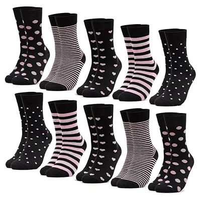 Occulto CHAUSSETTES POUR FEMMES (10 PAIRES) multicolores en COTON recyclé, CHAUSSETTES POUR FEMMES avec de jolies rayures et motifs - Publicité Occulto CHAUSSETTES POUR FEMMES (10 PAIRES) multicolores en COTON recyclé, CHAUSSETTES POUR FEMMES avec de jolies rayures et motifs - Publicité