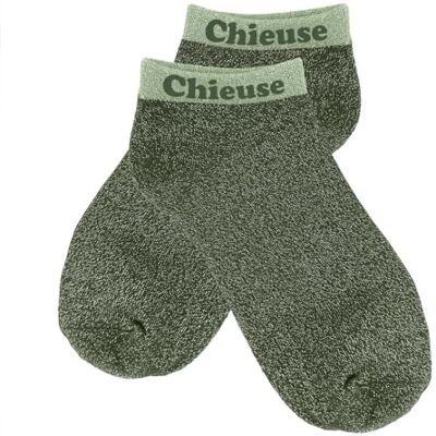 STC Chaussettes paillettes Socquettes paillettes : Chieuse, Vert, Taille Unique (36-42) - Publicité STC Chaussettes paillettes Socquettes paillettes : Chieuse, Vert, Taille Unique (36-42) - Publicité