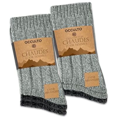 Occulto Chaussettes Chaudes en Laine Femmes lot de 6 (modèle: ) - Publicité Occulto Chaussettes Chaudes en Laine Femmes lot de 6 (modèle: ) - Publicité