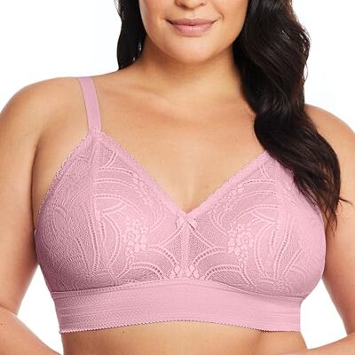 Glamorise Bralette Bramour Gramercy Dentelle Luxe sans Armatures Spéciale Grandes Tailles n°7012 - Publicité Glamorise Bralette Bramour Gramercy Dentelle Luxe sans Armatures Spéciale Grandes Tailles n°7012 - Publicité