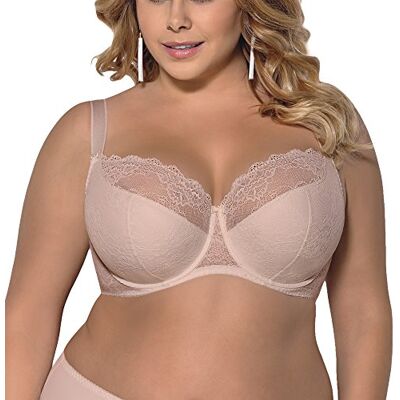 Gorsenia Blanca Soutien-Gorge Semi-Rembourré Feminin Top Qualité Pièce du Set (Culottes Ceonvenantes Disponibles)- Fabriqué en UE, Beige,100H - Publicité Gorsenia Blanca Soutien-Gorge Semi-Rembourré Feminin Top Qualité Pièce du Set (Culottes Ceonvenantes Disponibles)- Fabriqué en UE, Beige,100H - Publicité