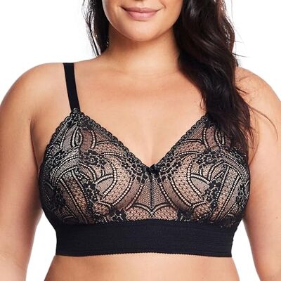 Glamorise Bralette Bramour Gramercy Dentelle Luxe sans Armatures Spéciale Grandes Tailles n°7012 - Publicité Glamorise Bralette Bramour Gramercy Dentelle Luxe sans Armatures Spéciale Grandes Tailles n°7012 - Publicité