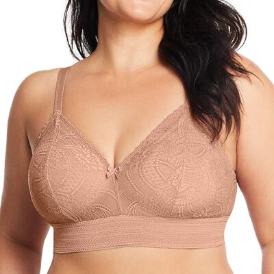 Glamorise Bralette Bramour Gramercy Dentelle Luxe sans Armatures Spéciale Grandes Tailles n°7012 - Publicité Glamorise Bralette Bramour Gramercy Dentelle Luxe sans Armatures Spéciale Grandes Tailles n°7012 - Publicité