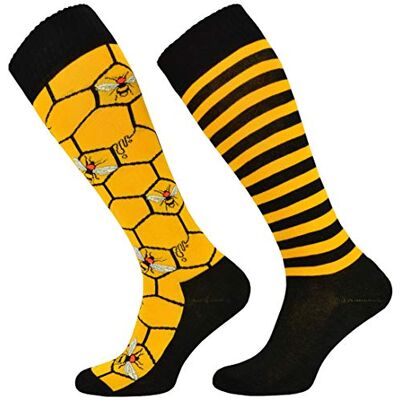 TODO Comodo Chaussettes d'équitation Fantaisie Coton Mi-bas Chaussette Équitation Femme Motifs ( 01 Bee Bee, 39-42) - Publicité TODO Comodo Chaussettes d'équitation Fantaisie Coton Mi-bas Chaussette Équitation Femme Motifs ( 01 Bee Bee, 39-42) - Publicité