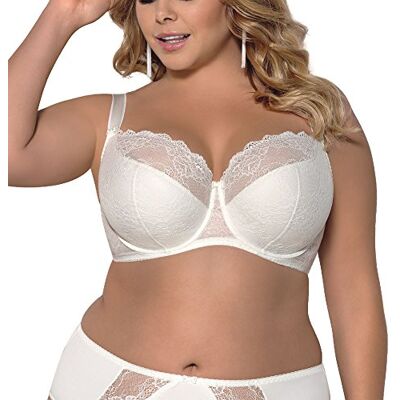 Gorsenia Blanca Soutien-Gorge Semi-Rembourré Feminin Top Qualité Pièce du Set (Culottes Ceonvenantes Disponibles)- Fabriqué en UE, Écru,95G - Publicité Gorsenia Blanca Soutien-Gorge Semi-Rembourré Feminin Top Qualité Pièce du Set (Culottes Ceonvenantes Disponibles)- Fabriqué en UE, Écru,95G - Publicité