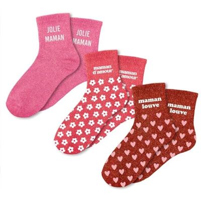 STC Coffret trio chaussettes paillettes maman - Publicité STC Coffret trio chaussettes paillettes maman - Publicité