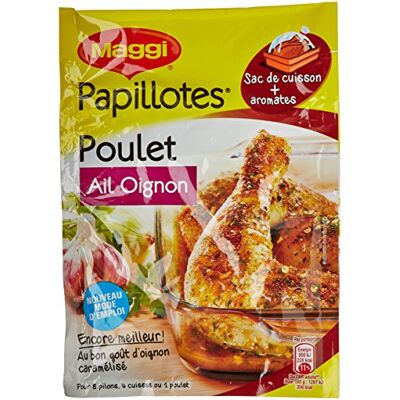 Maggi Papillotes de Poulet Ail et Oignon le Sachet 36 g - Publicité Maggi Papillotes de Poulet Ail et Oignon le Sachet 36 g - Publicité