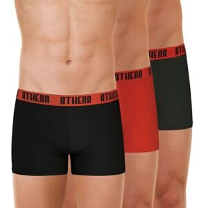 Athena Basic Color LN61 Boxers, Noir/Rouge/Anthracite Ceint Rouge, 5/XL (Lot de 3) Men's - Publicité Athena Basic Color LN61 Boxers, Noir/Rouge/Anthracite Ceint Rouge, 5/XL (Lot de 3) Men's - Publicité
