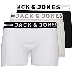 Jack & Jones Lot 3 Boxer Sense pour Hommes, sous-vêtements ajustés en Stretch., Couleurs:Blanc-Gris-Noir, Taille:L - Publicité Jack & Jones Lot 3 Boxer Sense pour Hommes, sous-vêtements ajustés en Stretch., Couleurs:Blanc-Gris-Noir, Taille:L - Publicité