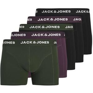 Jack & Jones Jacjj Solid Trunks Lot de 5 Boxers pour Homme, Prune, L - Publicité Jack & Jones Jacjj Solid Trunks Lot de 5 Boxers pour Homme, Prune, L - Publicité