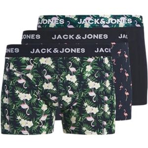 Jack & Jones 3 Pack Sn Jacflamingo Flower Trunks Lot de 3 Paires de sous-vêtements, Noir, Hommes - Publicité Jack & Jones 3 Pack Sn Jacflamingo Flower Trunks Lot de 3 Paires de sous-vêtements, Noir, Hommes - Publicité