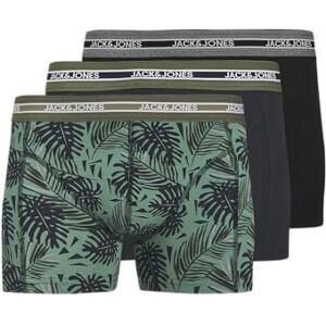 Jack & Jones 3 Pack Jacezra Leaves Trunks Lot de 3, Noir, XX Hommes - Publicité Jack & Jones 3 Pack Jacezra Leaves Trunks Lot de 3, Noir, XX Hommes - Publicité