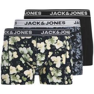 Jack & Jones 3 Pack Jacray Flower Trunks Lot de 3, Noir, Hommes - Publicité Jack & Jones 3 Pack Jacray Flower Trunks Lot de 3, Noir, Hommes - Publicité