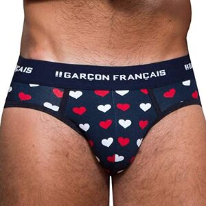 Garçon Français Slip Coton Cœurs Bleu Marine - Publicité Garçon Français Slip Coton Cœurs Bleu Marine - Publicité