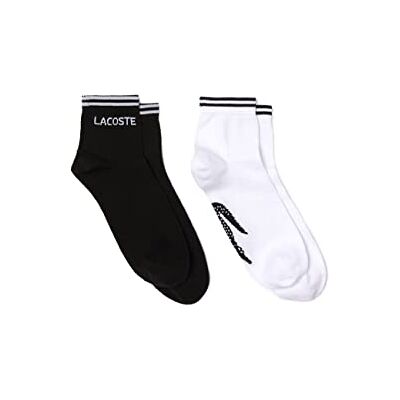Lacoste Sport Chaussettes Mixte Lot de 2 , Noir/Blanc, 39-42 - Publicité Lacoste Sport Chaussettes Mixte Lot de 2 , Noir/Blanc, 39-42 - Publicité