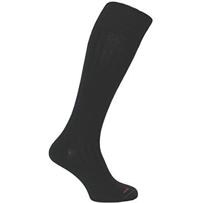 Labonal. Chaussette mi bas. uni à côtes, Laine. Noir Charbon. FABRIQUE EN FRANCE HOMME. (1 paire) - Publicité Labonal. Chaussette mi bas. uni à côtes, Laine. Noir Charbon. FABRIQUE EN FRANCE HOMME. (1 paire) - Publicité