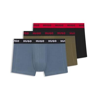HUGO Lot de Trois Boxers Courts avec Taille À Logo en Jacquard - Publicité HUGO Lot de Trois Boxers Courts avec Taille À Logo en Jacquard - Publicité