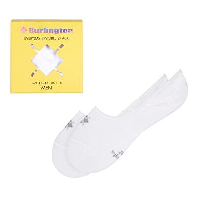 Burlington Everyday Box Multipack M In coton unies lot de 2 paires, Chaussettes invisibles Homme, Blanc White 2000, 39-40 - Publicité Burlington Everyday Box Multipack M In coton unies lot de 2 paires, Chaussettes invisibles Homme, Blanc White 2000, 39-40 - Publicité