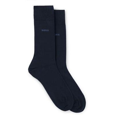 BOSS Hommes 2P RS Uni CC Lot de deux paires de chaussettes business en coton doux et compact - Publicité BOSS Hommes 2P RS Uni CC Lot de deux paires de chaussettes business en coton doux et compact - Publicité