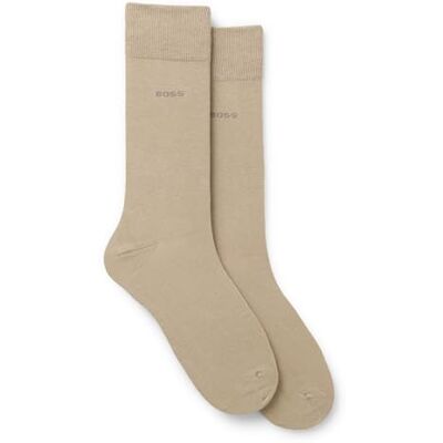 BOSS Hommes 2P RS Uni CC Lot de deux paires de chaussettes business en coton doux et compact - Publicité BOSS Hommes 2P RS Uni CC Lot de deux paires de chaussettes business en coton doux et compact - Publicité