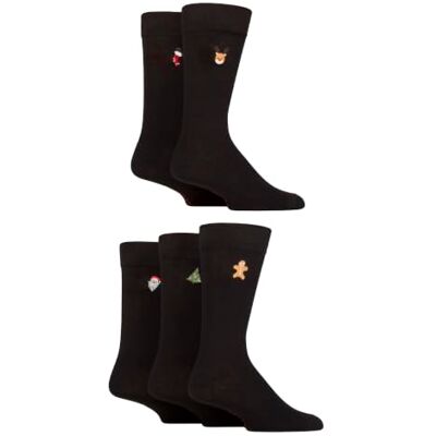 SockShop Chaussettes en bambou naturel pour hommes, colorées et à motifs, taille 40-45, lot de 5 - Publicité SockShop Chaussettes en bambou naturel pour hommes, colorées et à motifs, taille 40-45, lot de 5 - Publicité