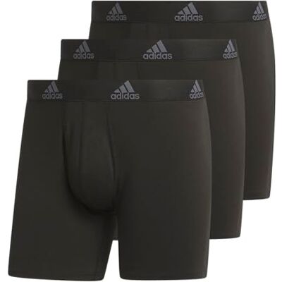 Adidas Men's Performance Stretch Cotton Boxer Brief Underwear (3-Pack) Designed for Active Comfort and All Day Wear, Black/Onix Grey, 4X-Large Big Tall - Publicité Adidas Men's Performance Stretch Cotton Boxer Brief Underwear (3-Pack) Designed for Active Comfort and All Day Wear, Black/Onix Grey, 4X-Large Big Tall - Publicité
