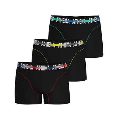Athena Lot de 3 Boxers Homme Endurance 24h Coton Stretch Traitement Anti-Bactérien, Coupe Sport, Triple Couture, Doublure à l’Avant Label Oeko-TEX® Standard 100 - Publicité Athena Lot de 3 Boxers Homme Endurance 24h Coton Stretch Traitement Anti-Bactérien, Coupe Sport, Triple Couture, Doublure à l’Avant Label Oeko-TEX® Standard 100 - Publicité