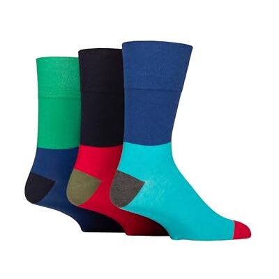 SockShop Gentle Grip Mens Colourburst Cotton Socks Pack of 3 - Publicité SockShop Gentle Grip Mens Colourburst Cotton Socks Pack of 3 - Publicité