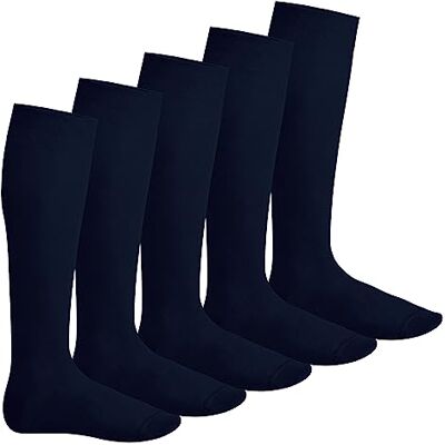 Footstar EVERYDAY! Lot de 5 paires de chaussettes longues pour femmes et hommes Chaussettes mi-hautes, Marine, 47-50 - Publicité Footstar EVERYDAY! Lot de 5 paires de chaussettes longues pour femmes et hommes Chaussettes mi-hautes, Marine, 47-50 - Publicité