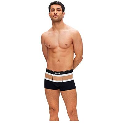 BOSS Trunk Stripe Caleçon Boxeur, Beige foncé 252, L Homme - Publicité BOSS Trunk Stripe Caleçon Boxeur, Beige foncé 252, L Homme - Publicité