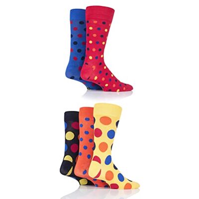 SockShop Chaussettes en bambou naturel pour hommes, colorées et à motifs, taille 40-45, lot de 5 - Publicité SockShop Chaussettes en bambou naturel pour hommes, colorées et à motifs, taille 40-45, lot de 5 - Publicité