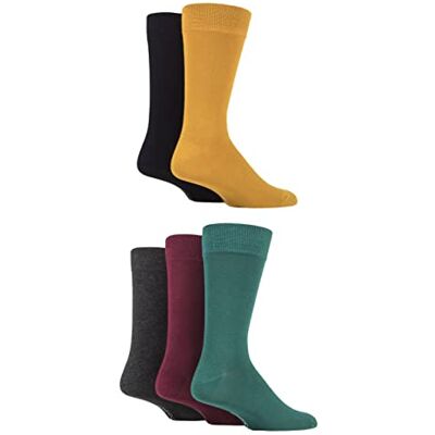 SockShop Chaussettes en bambou naturel pour hommes, colorées et à motifs, taille 40-45, lot de 5 - Publicité SockShop Chaussettes en bambou naturel pour hommes, colorées et à motifs, taille 40-45, lot de 5 - Publicité