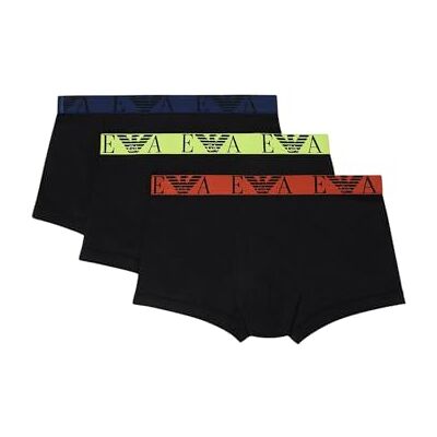 Underwear Emporio Armani Men's 3-Pack Bold Monogram Trunk, Les Troncs pour des Hommes, Black/Black/Black, - Publicité Underwear Emporio Armani Men's 3-Pack Bold Monogram Trunk, Les Troncs pour des Hommes, Black/Black/Black, - Publicité
