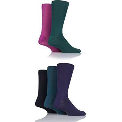 SockShop Chaussettes en bambou naturel pour hommes, colorées et à motifs, taille 40-45, lot de 5 - Publicité SockShop Chaussettes en bambou naturel pour hommes, colorées et à motifs, taille 40-45, lot de 5 - Publicité