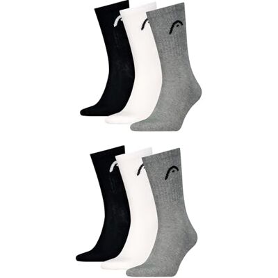 HEAD - Chaussettes de Sport Training - Gris/Blanc/Noir - 35-38 - Chaussettes - Publicité HEAD - Chaussettes de Sport Training - Gris/Blanc/Noir - 35-38 - Chaussettes - Publicité